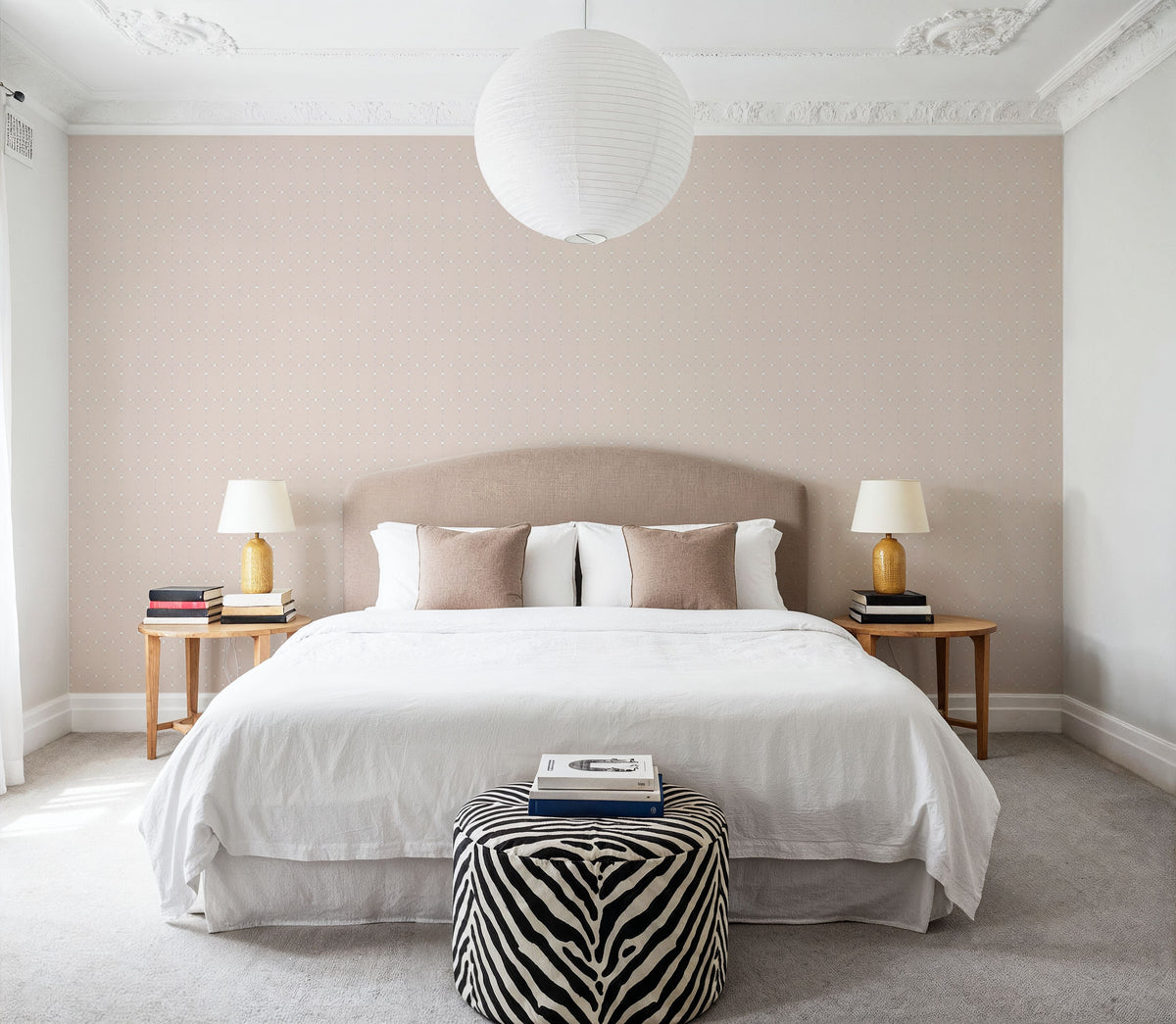 Zelij Broad Stitches Mural Wallpaper - room preview 06