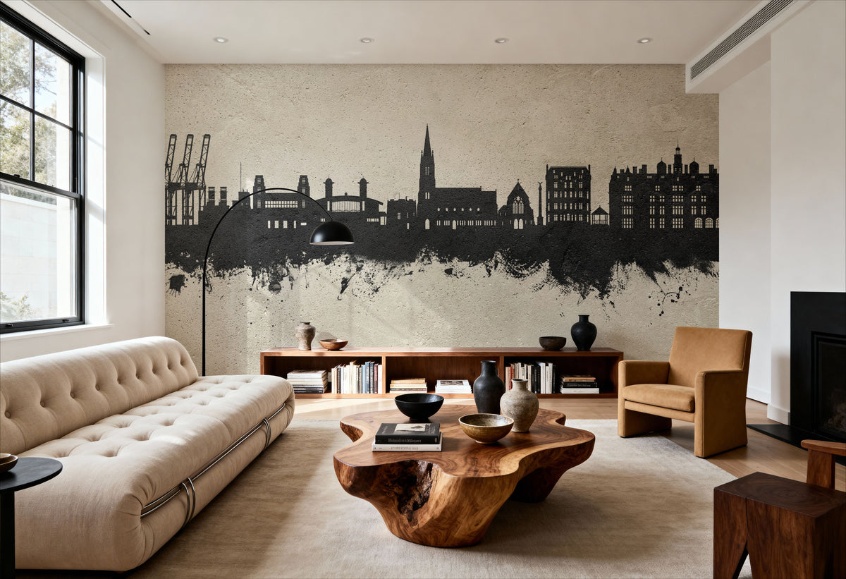 Felixstowe England Skyline Concrete Mural Wallpaper - room preview 06