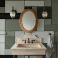 Spectrum Blocks, Olive Mural Wallpaper - room preview 06