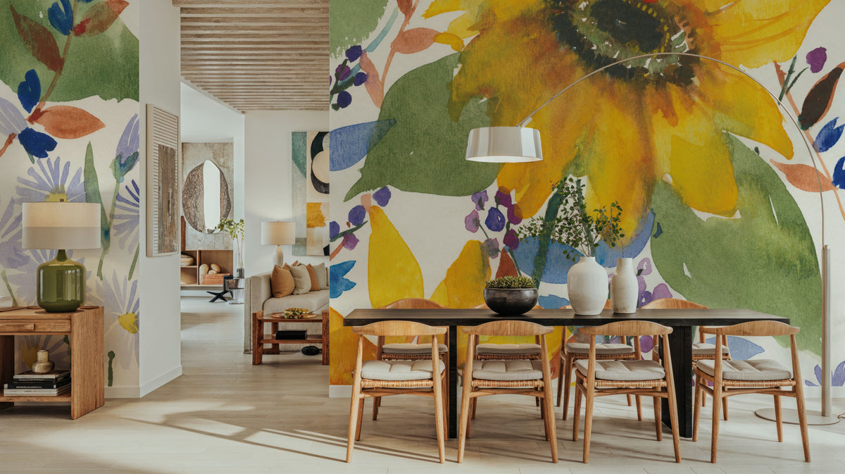 September Flowers Mural Wallpaper - room preview 06