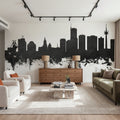 Essen Germany Skyline Black & White Mural Wallpaper - room preview 06