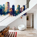 St Petersburg Florida Skyline Blue & Bronze Mural Wallpaper - room preview 06