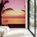 Tropical Twilight Silhouette Mural Wallpaper - Red Tone - room preview 06