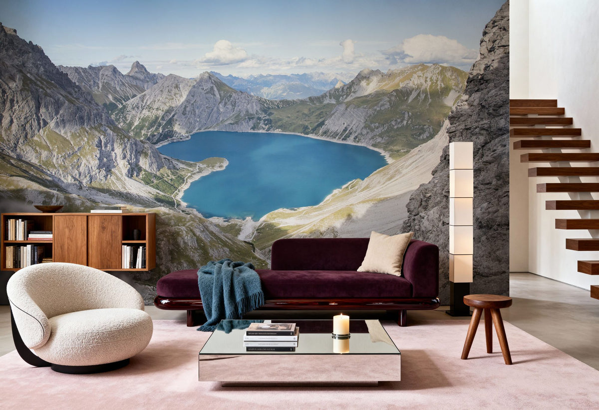 Lake in the Alps Mural Wallpaper - room preview 06
