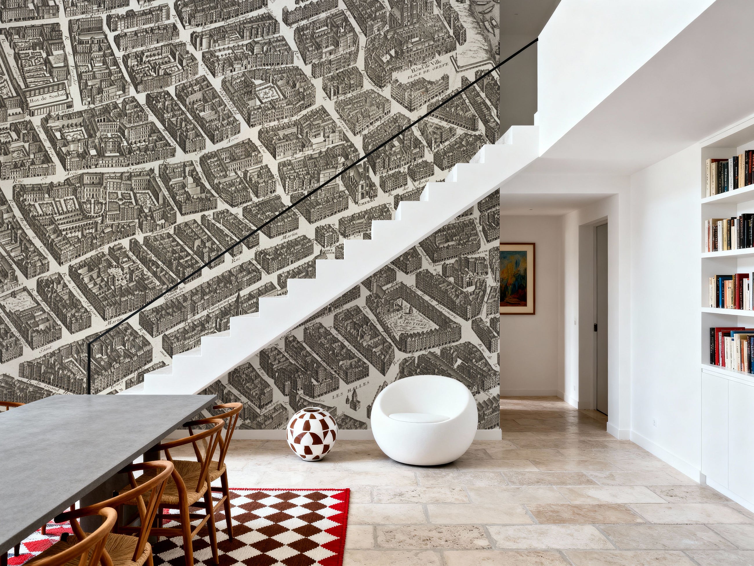 18th Century Streets of Paris Mural Wallpaper