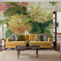 Cottage Hydrangeas in Pink Mural Wallpaper - room preview 06