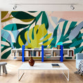 Popping Monstera Leaves Mural Wallpaper - room preview 06