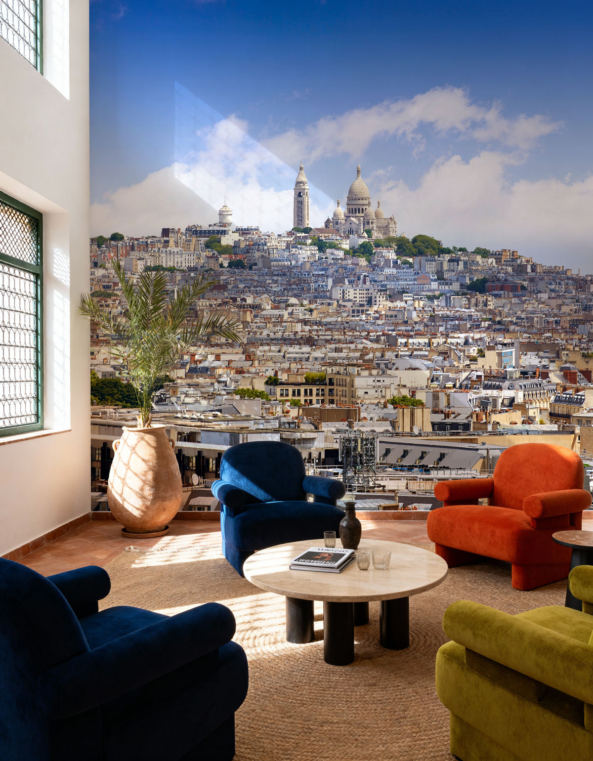 Paris Skyline and Sacre Coeur Basilique Mural Wallpaper - room preview 06