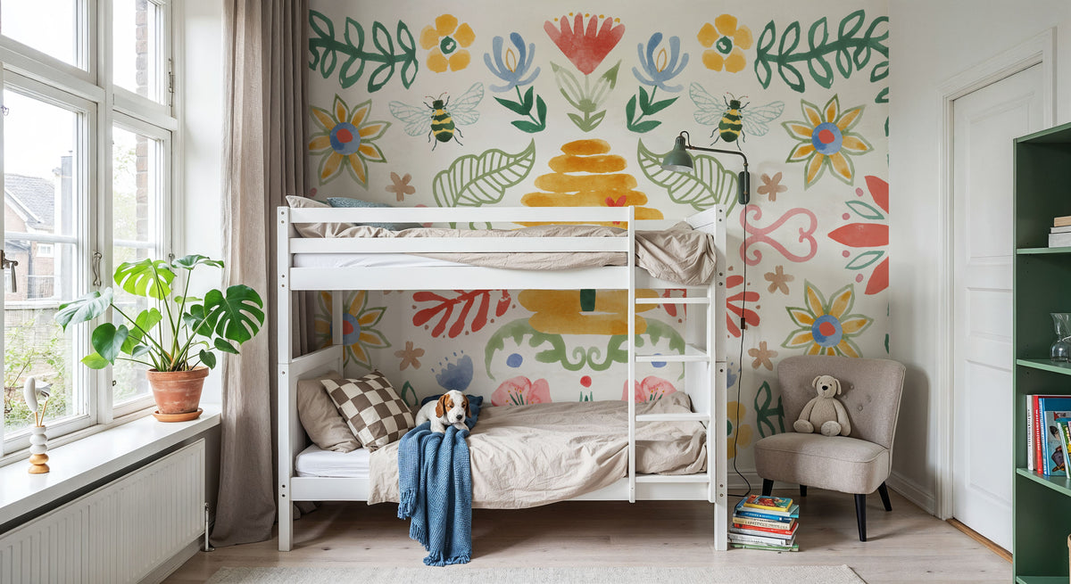 Wild Blooms I Mural Wallpaper - room preview 06