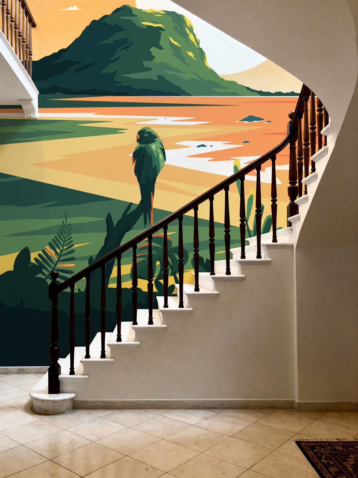 Travel Mauritius Sunset Mural Wallpaper - room preview 06