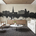 Solihull England Skyline Concrete Mural Wallpaper - room preview 06