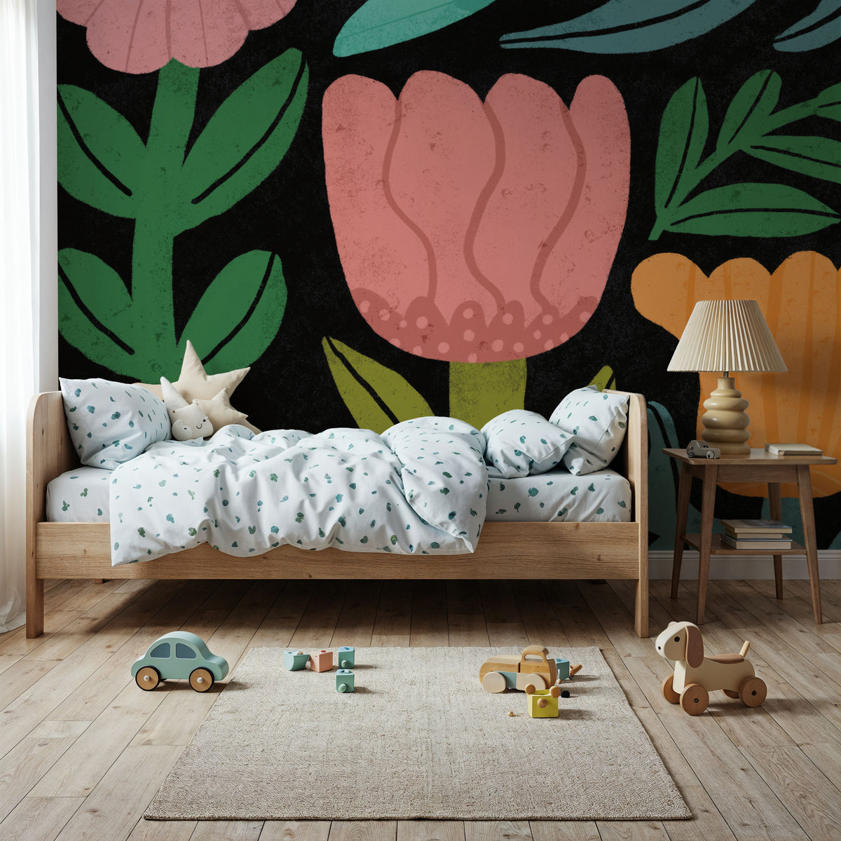 Flower Toss III Mural Wallpaper - room preview 06