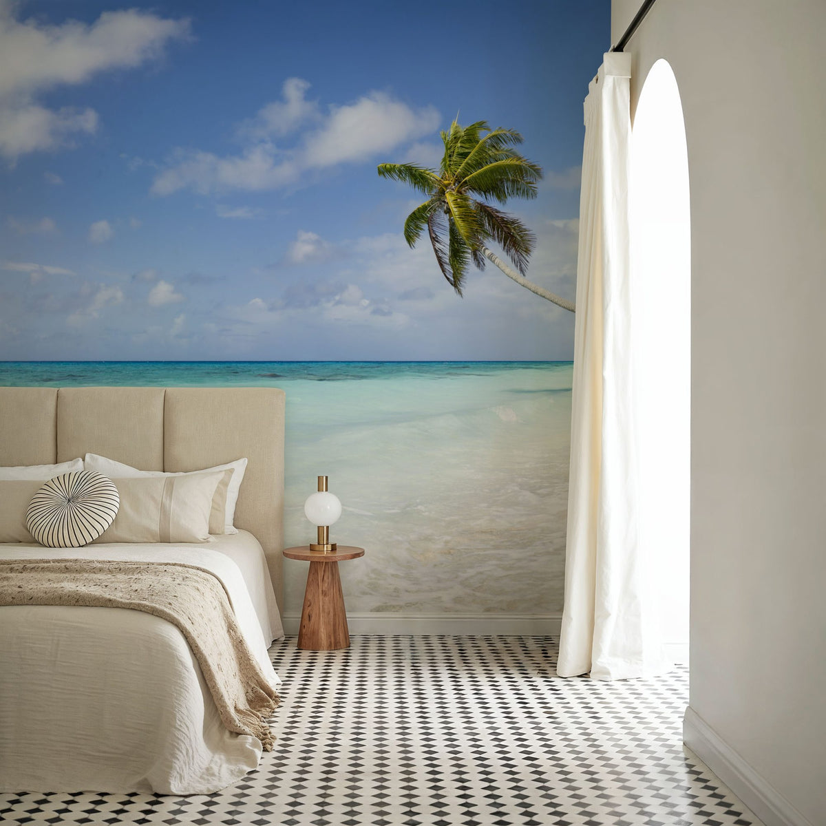 Atoll Beach Mural Wallpaper - room preview 06