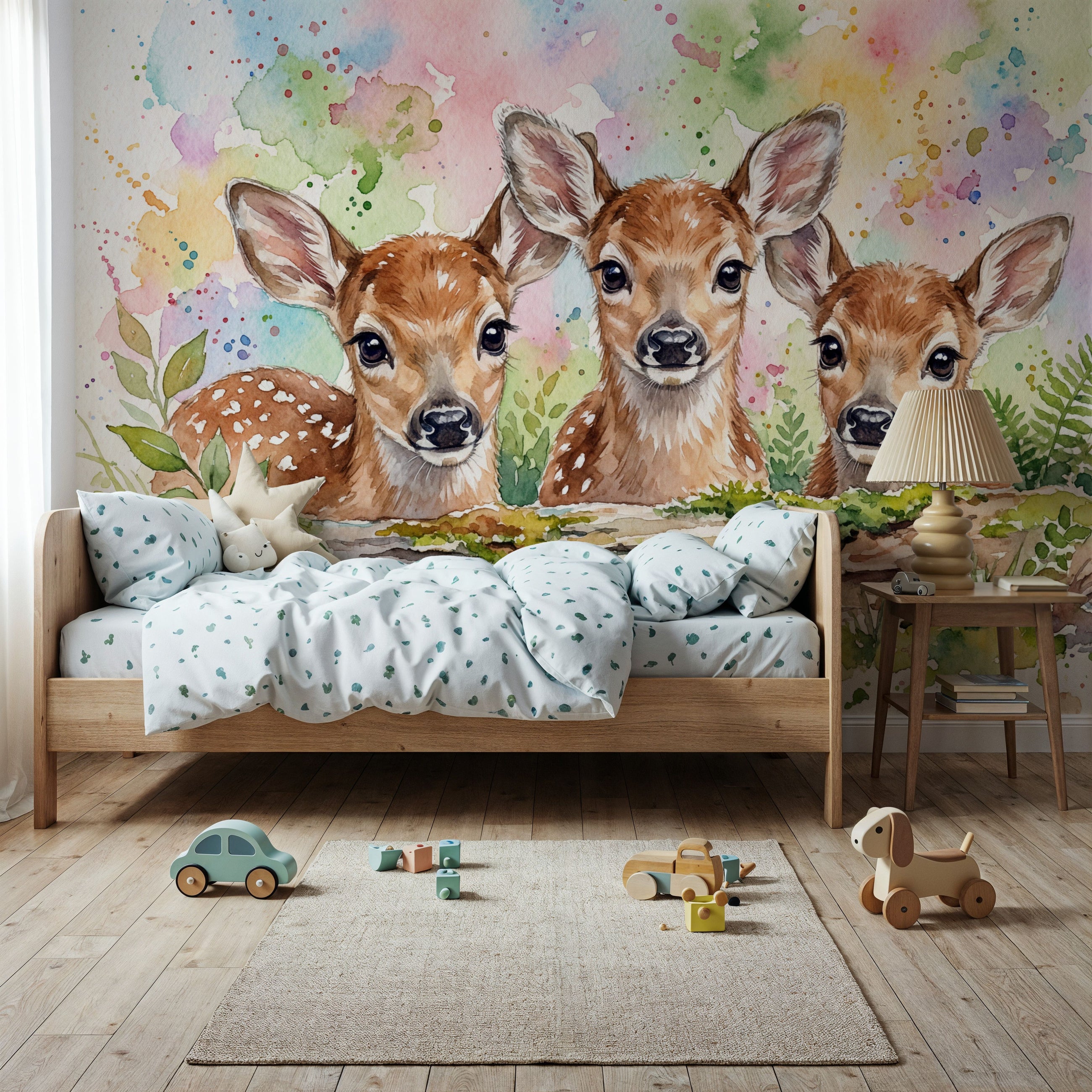 Fawns - Cute Baby Animals Series Mural Wallpaper