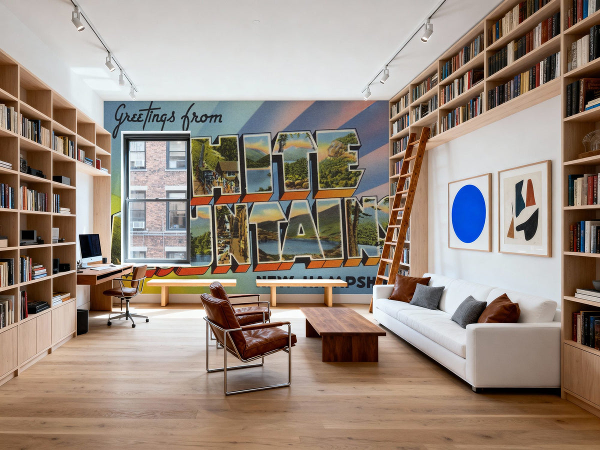 Greetings From White Mountains Mural Wallpaper - room preview 06