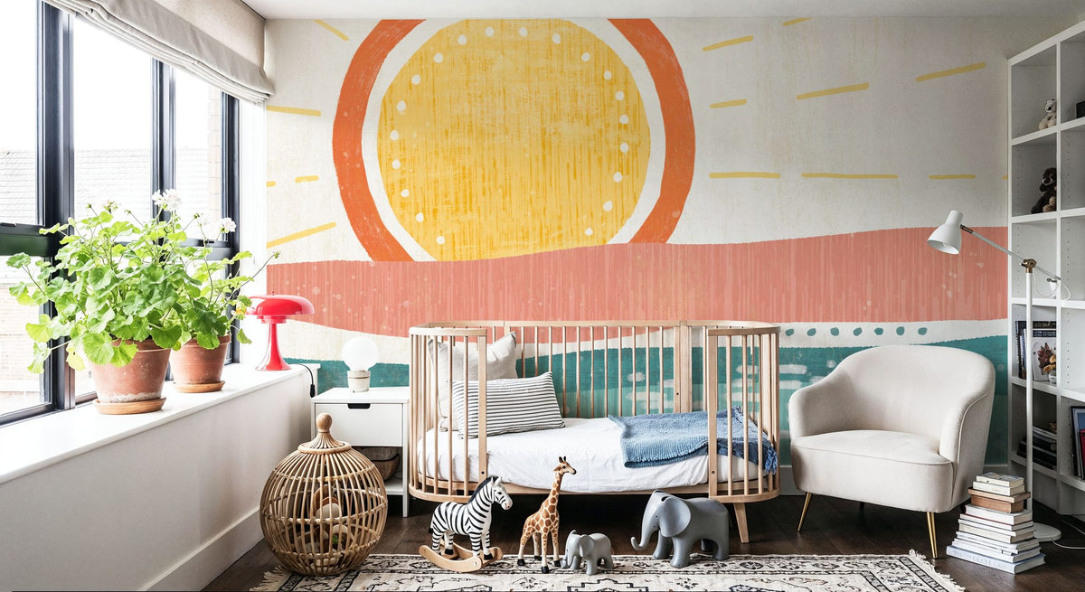 Sunrise Thoughts Mural Wallpaper - room preview 06