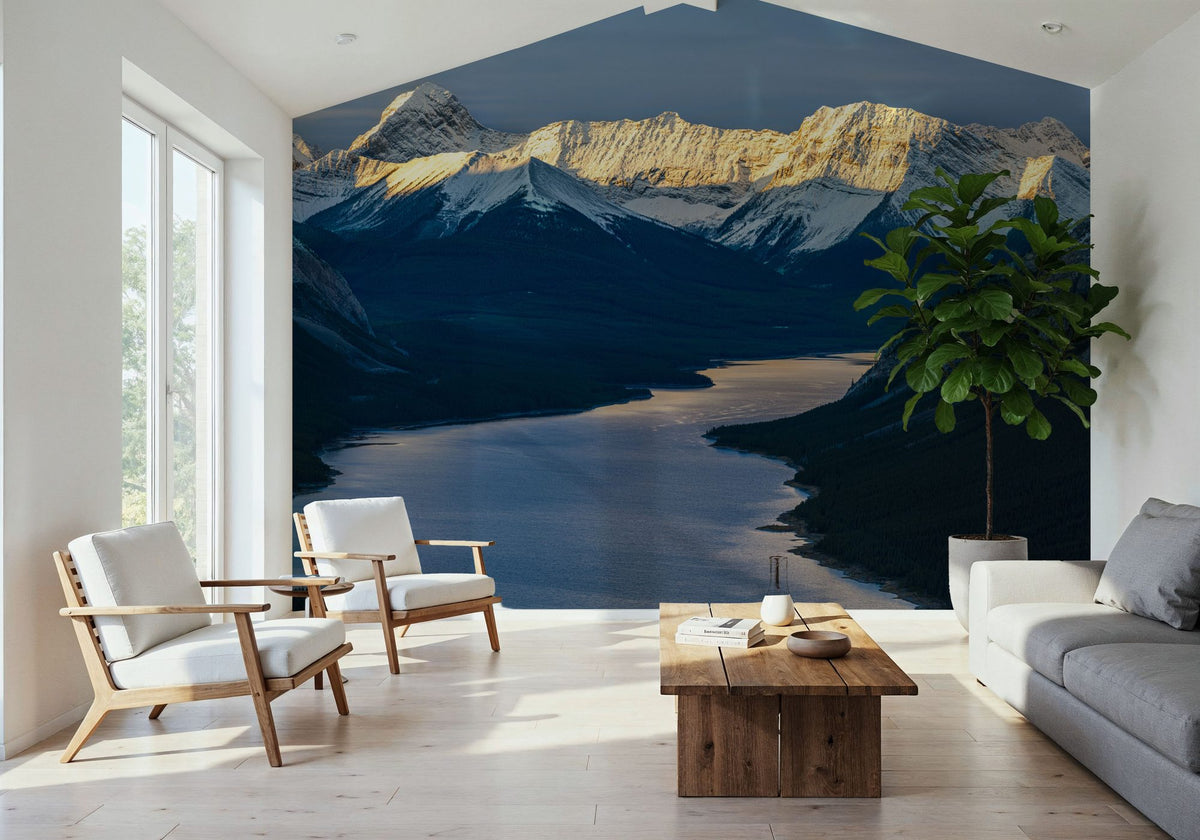 Spray Lake River Mural Wallpaper - room preview 06