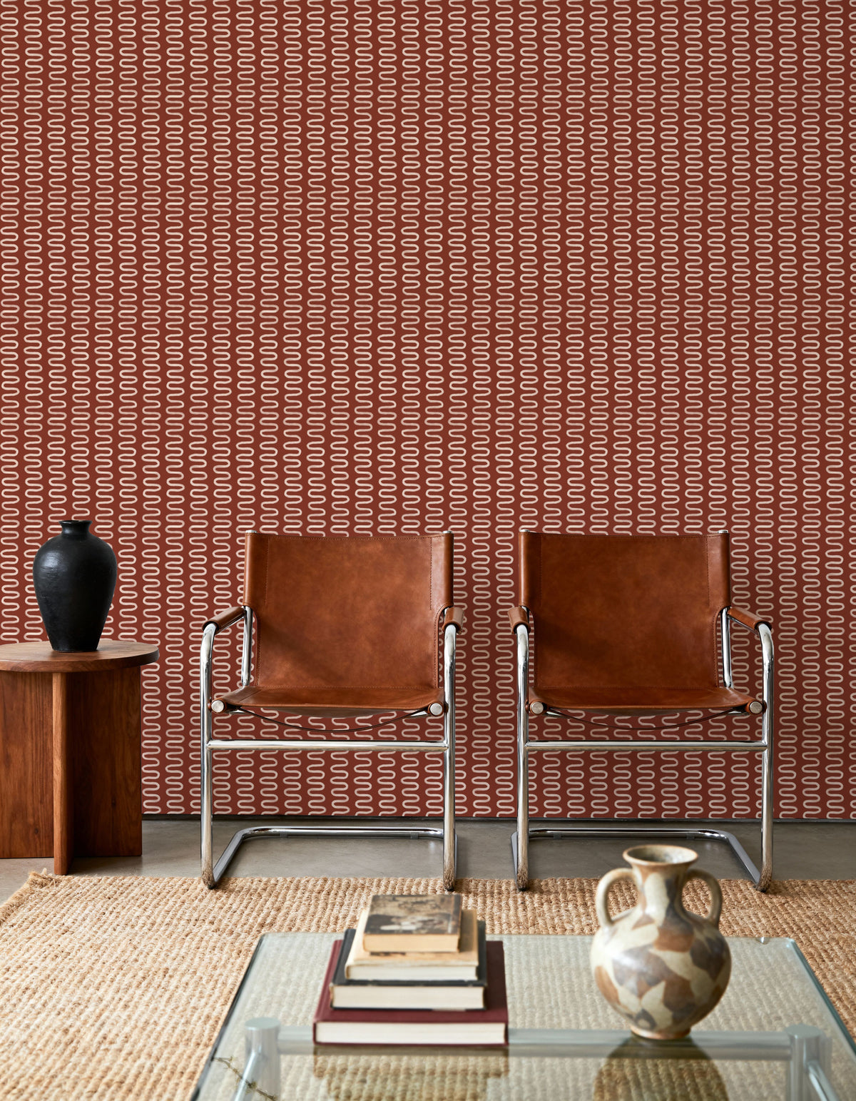 Serpentine Lines Mural Wallpaper - room preview 06
