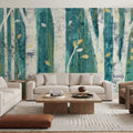 Birches in Spring Mural Wallpaper - room preview 06