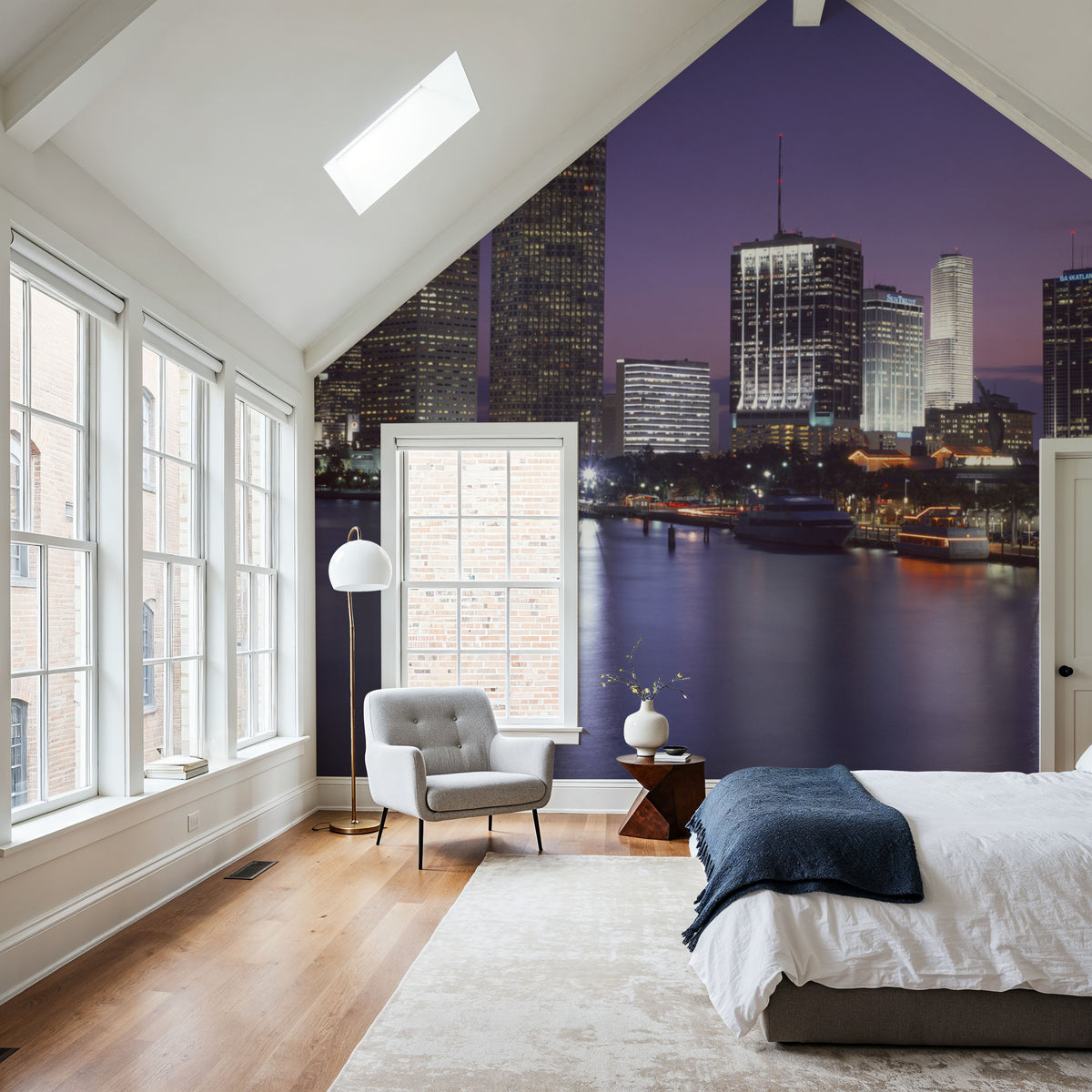 Sapphire Skyline Mural Wallpaper - room preview 06