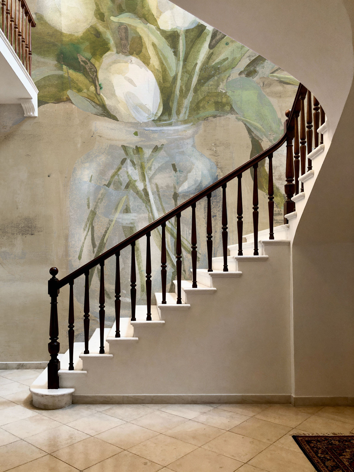 April Tulips Neutral Mural Wallpaper - room preview 06