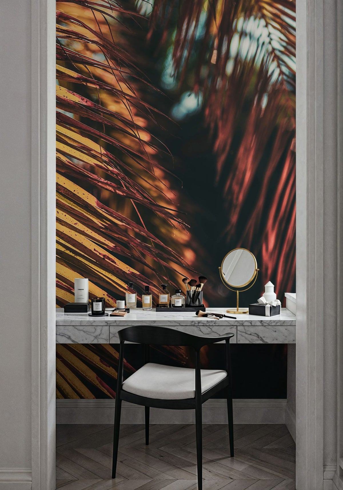 Old Palm Leaves Mural Wallpaper - room preview 06