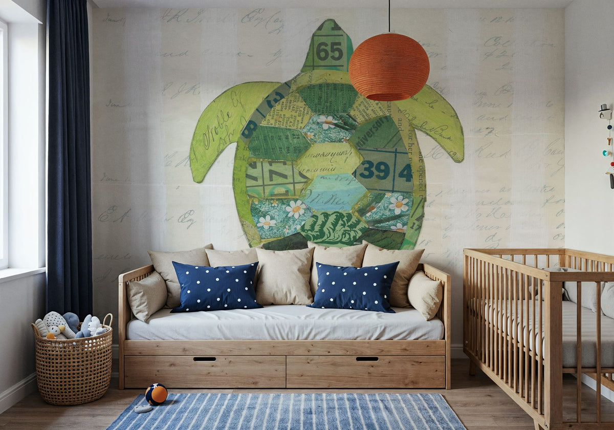 Green Oceans Mural Wallpaper - room preview 06