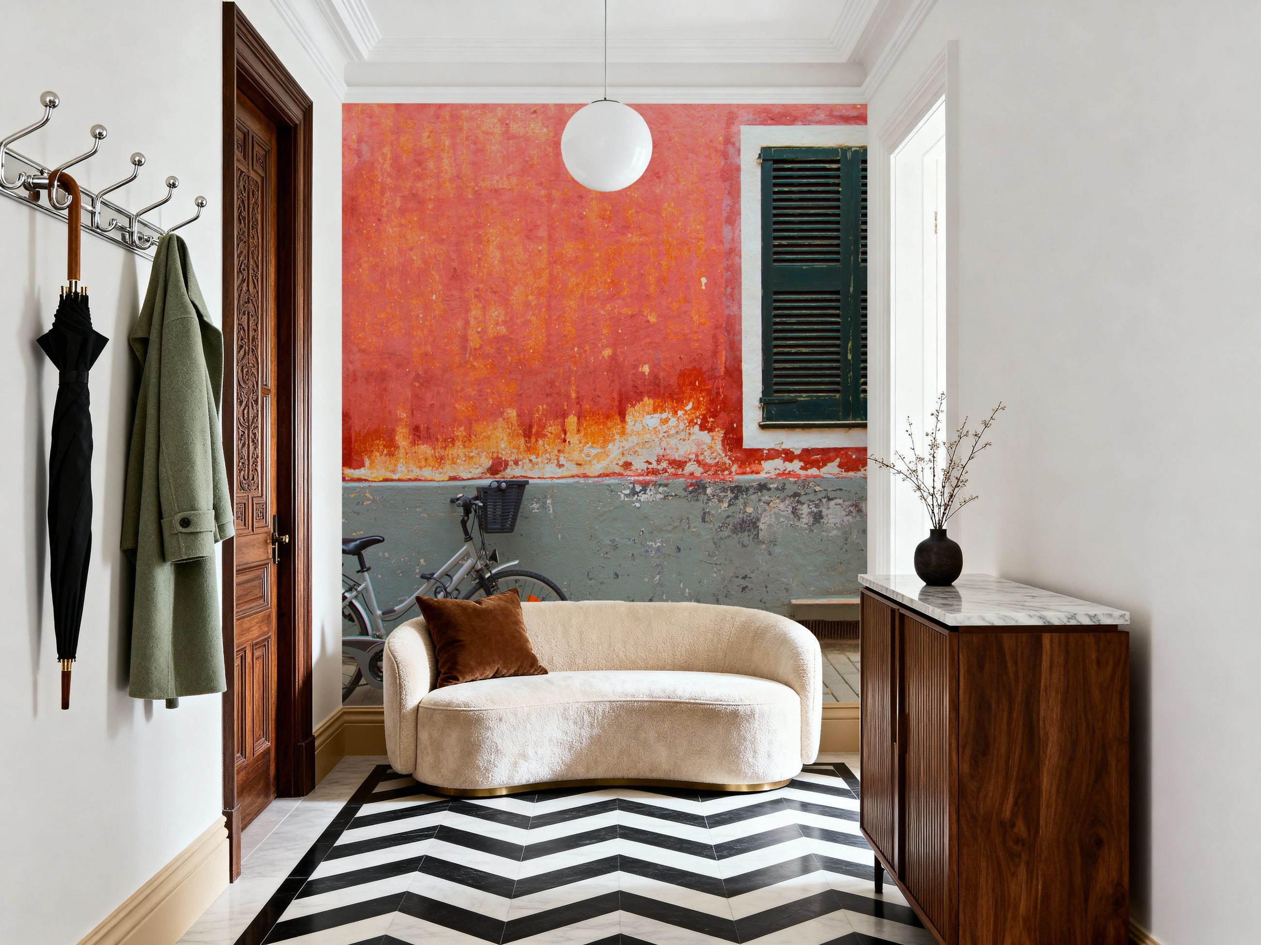 Bike Errands Mural Wallpaper