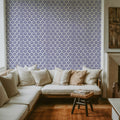 Botanical Stamps White Mural Wallpaper - room preview 06