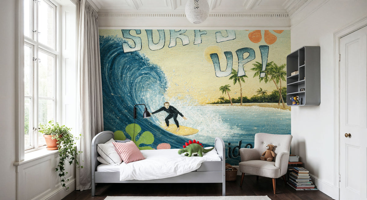 Surf Is Up Mural Wallpaper - room preview 06