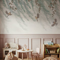 Willow & Birds, White Mural Wallpaper - room preview 06
