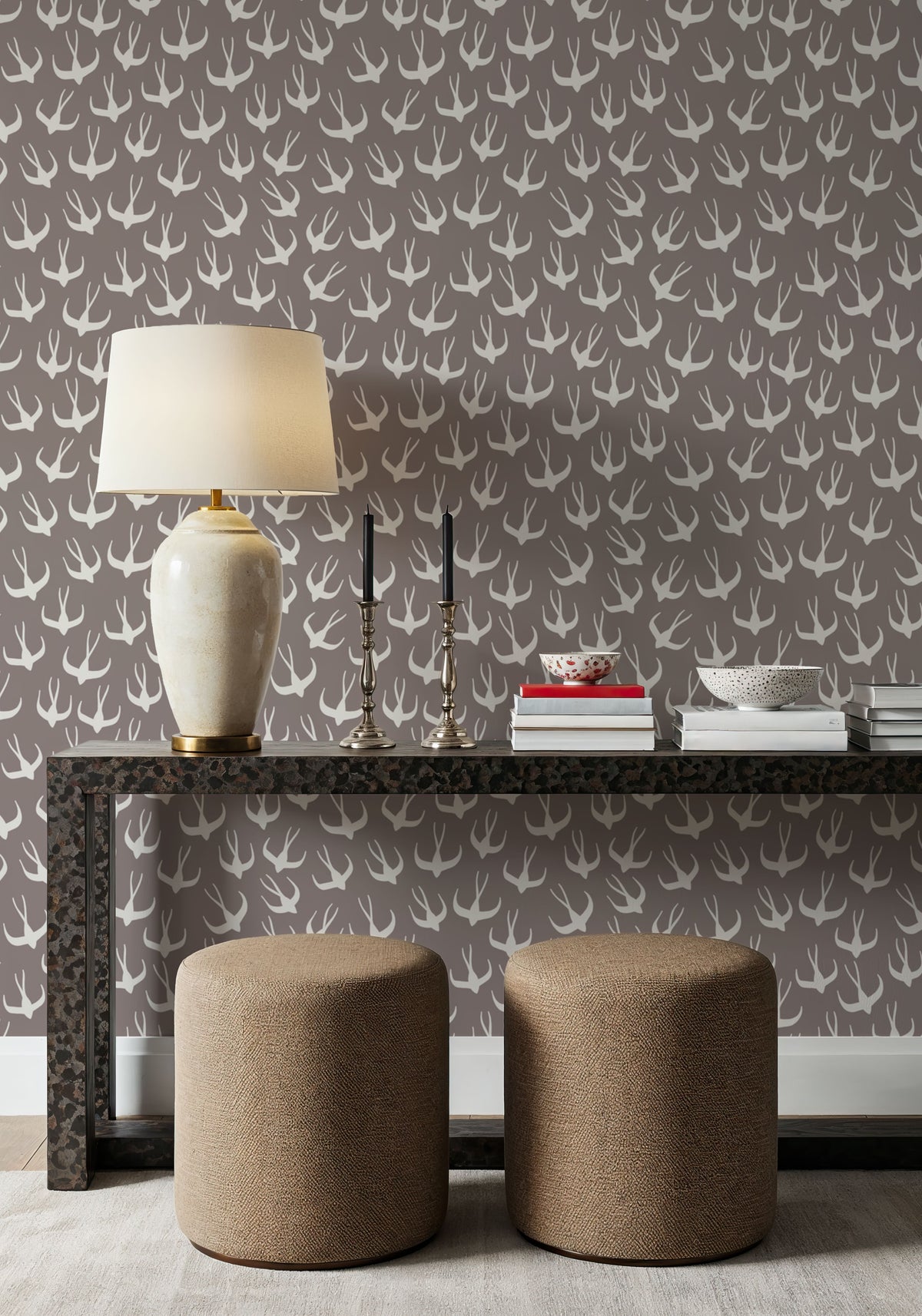 Swallow Family Mural Wallpaper - room preview 06