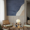 Neutral Ocean Dark Mural Wallpaper - room preview 06