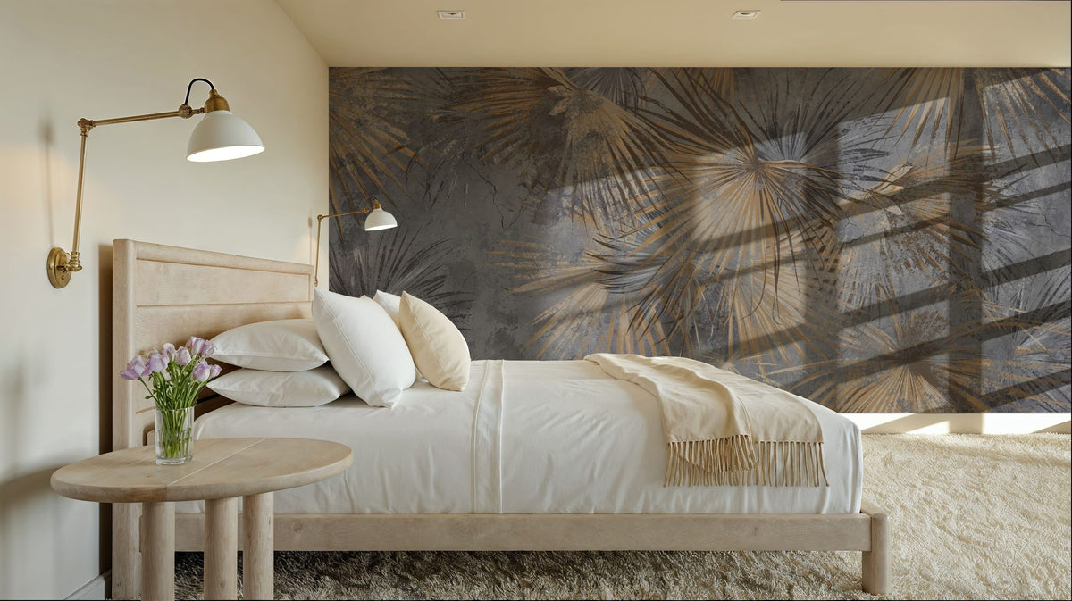Retro Sunny Palms Mural Wallpaper - room preview 06