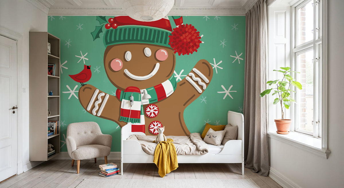 Festive Christmas II Mural Wallpaper - room preview 06