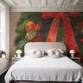 Holiday Wreath Mural Wallpaper - room preview 06