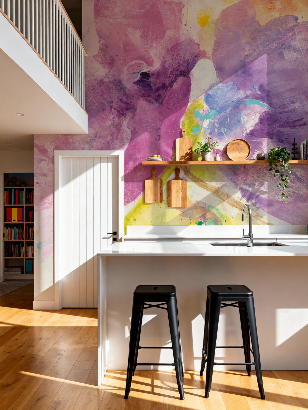 Spring Abstracts Florals I Mural Wallpaper - room preview 06