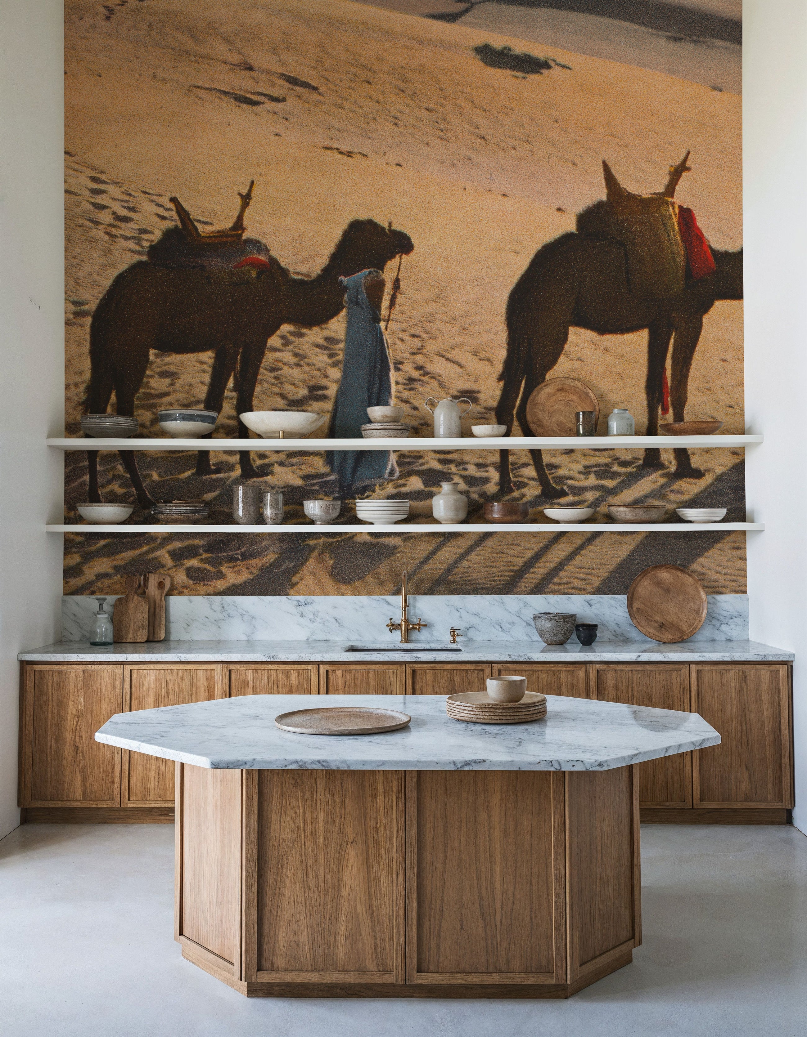 Desert Crossing Postcard Mural Wallpaper