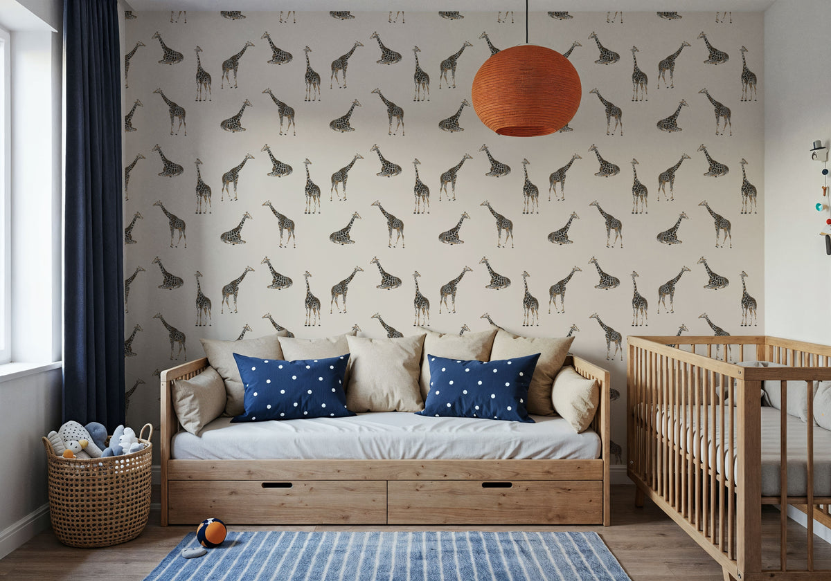 Giraffes At Gogo Falls Mural Wallpaper - room preview 06