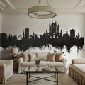 Lincoln England Skyline Black & White Mural Wallpaper - room preview 06