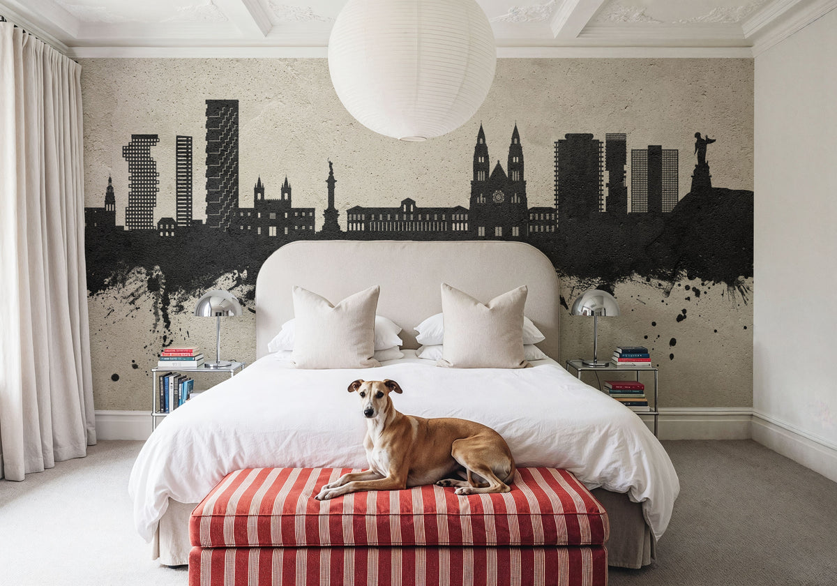 Quito Ecuador Skyline Concrete Mural Wallpaper - room preview 06