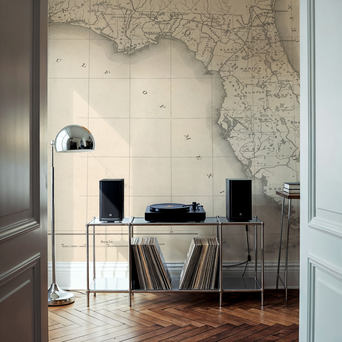 Vintage Florida Map Mural Wallpaper - room preview 06