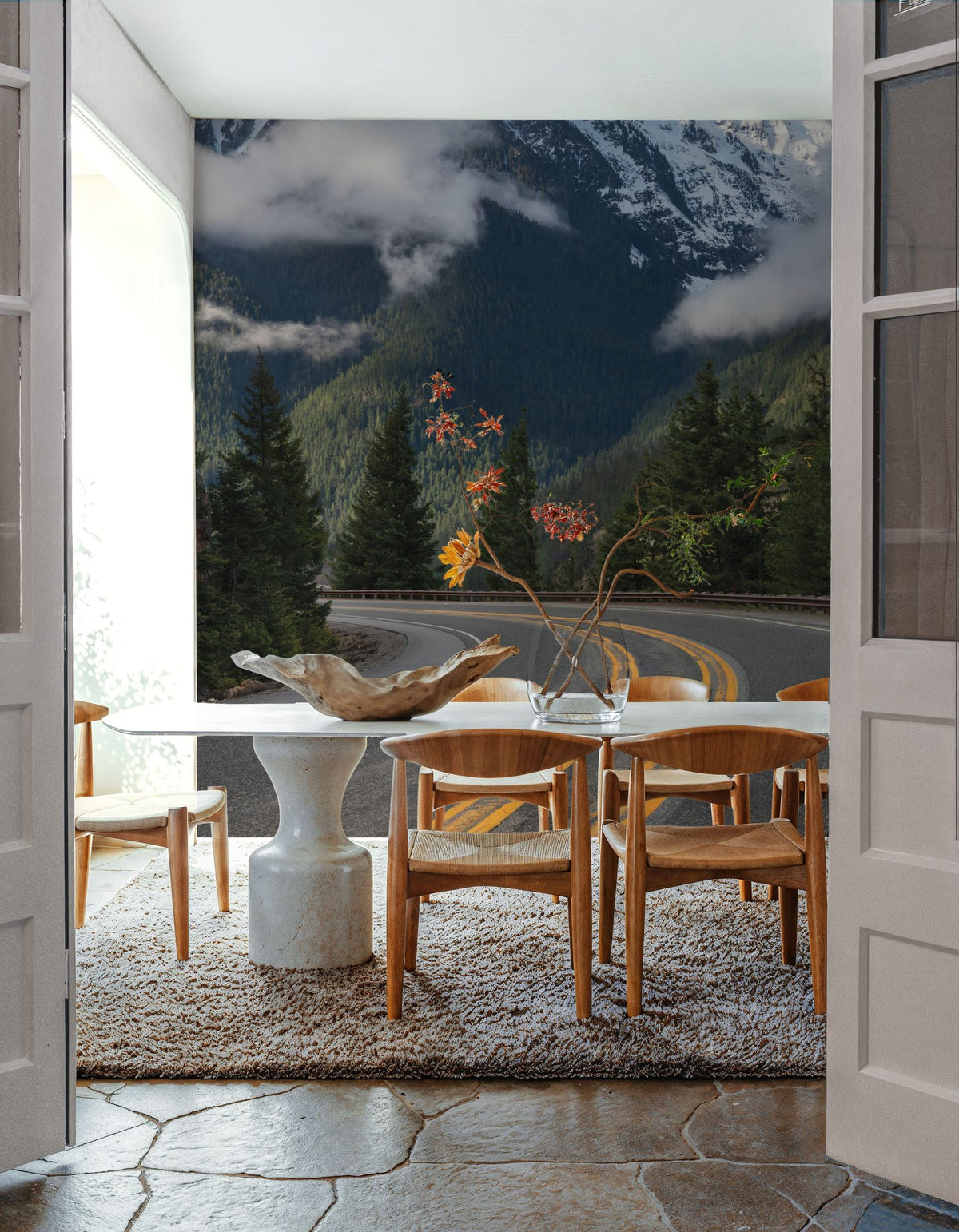 Colonial Peak and North Cascades Highway Mural Wallpaper - room preview 06