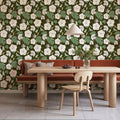 Moon Vine, Olive Green Mural Wallpaper - room preview 06