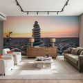 Zen Tower in Sunset Mural Wallpaper - room preview 06
