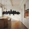 Richmond Virginia Skyline Black & White Mural Wallpaper - room preview 06