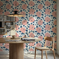 Pink Peonys Mural Wallpaper - room preview 06