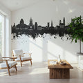 Paisley Skyline Black & White Mural Wallpaper - room preview 06