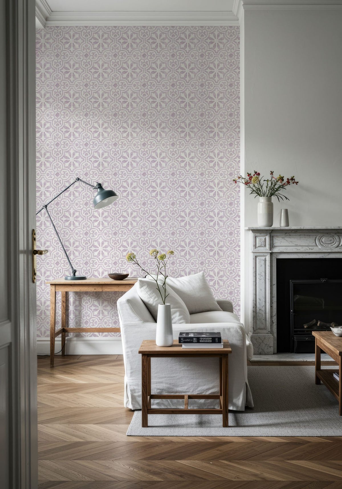 Ocean Dreams Purple Mural Wallpaper - room preview 06