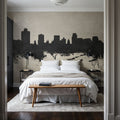Salt Lake City Utah Skyline Concrete Mural Wallpaper - room preview 06